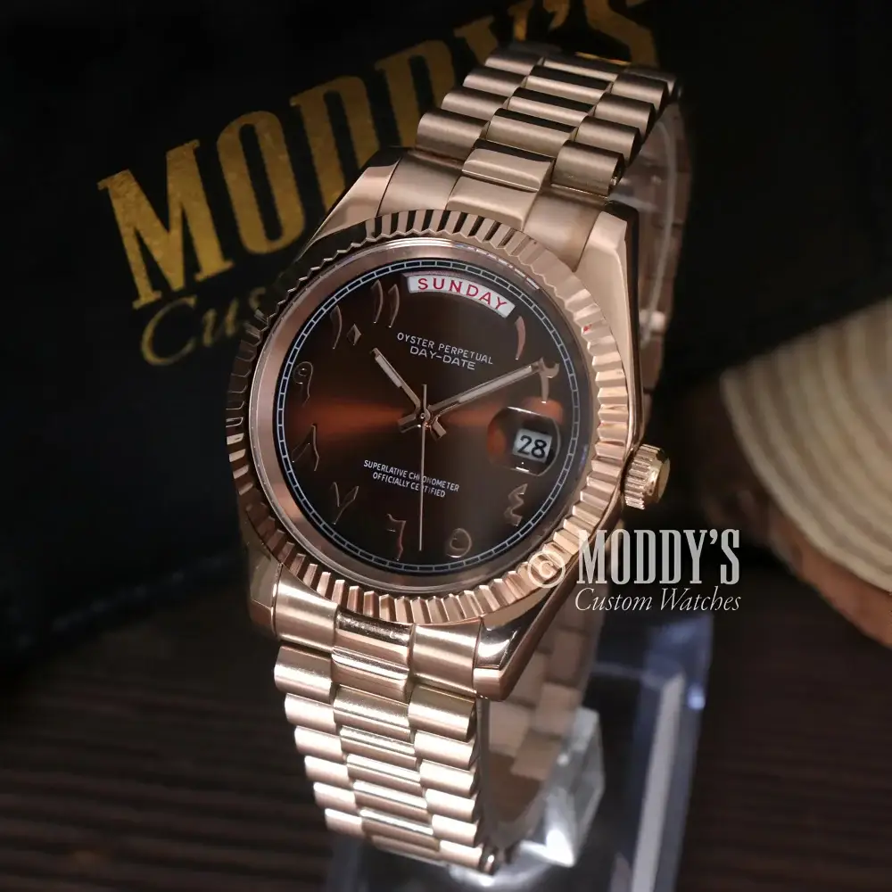 Seikojust | Daydate Rose Gold - Chocolate Arabic - Image 2